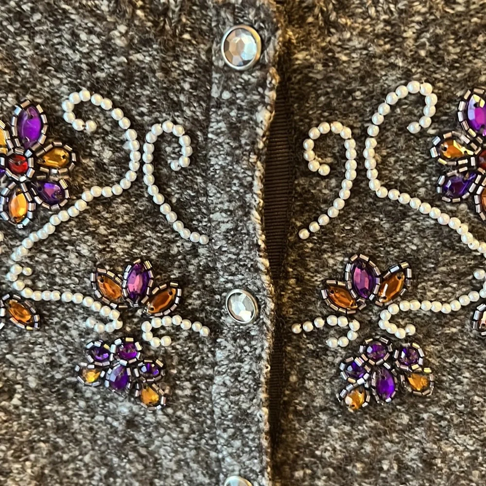 NWOT Sigrid Olson embellished cardigan Size S - Picture 4 of 7